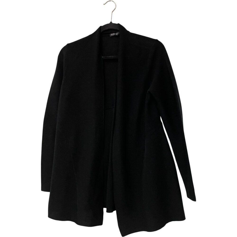 Eileen Fisher Women Cardigan Sweater PS Petite Extra Fine Merino Wool Open Front